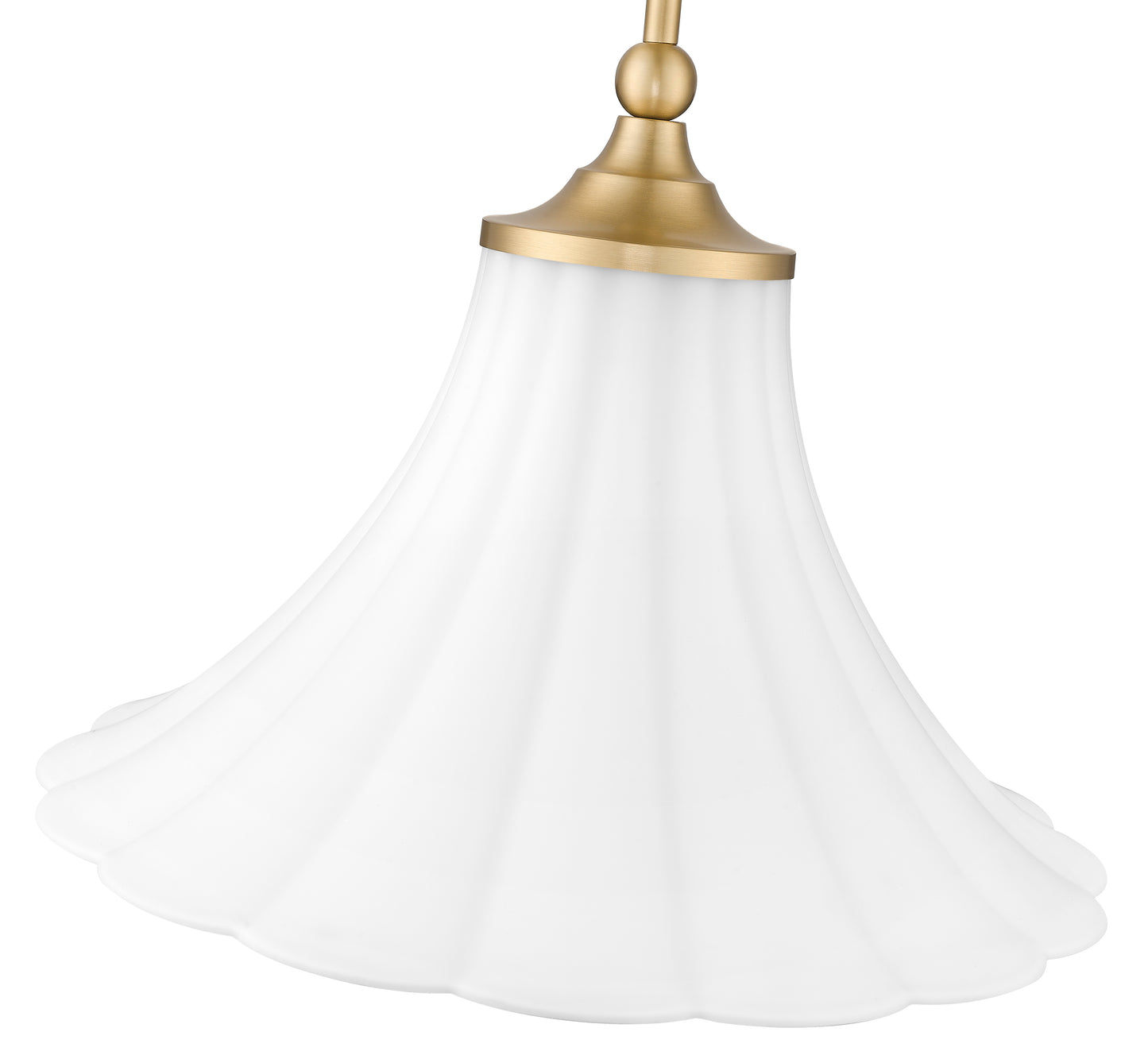 1958P16-MGLD - Fleur 1 Light 16" Pendant - Modern Gold