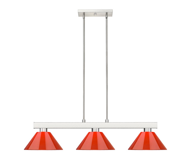 152BN-PRD - Cobalt 3 Light 46" Billiard - Brushed Nickel