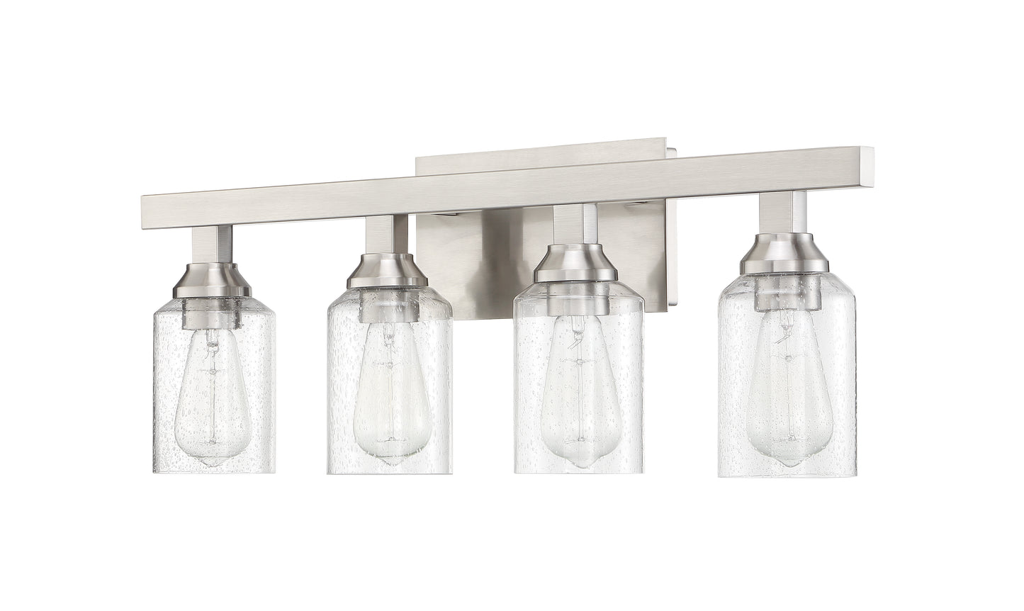 53104-BNK - Chicago 4 Light 28" Wide Vanity Light - Brushed Nickel