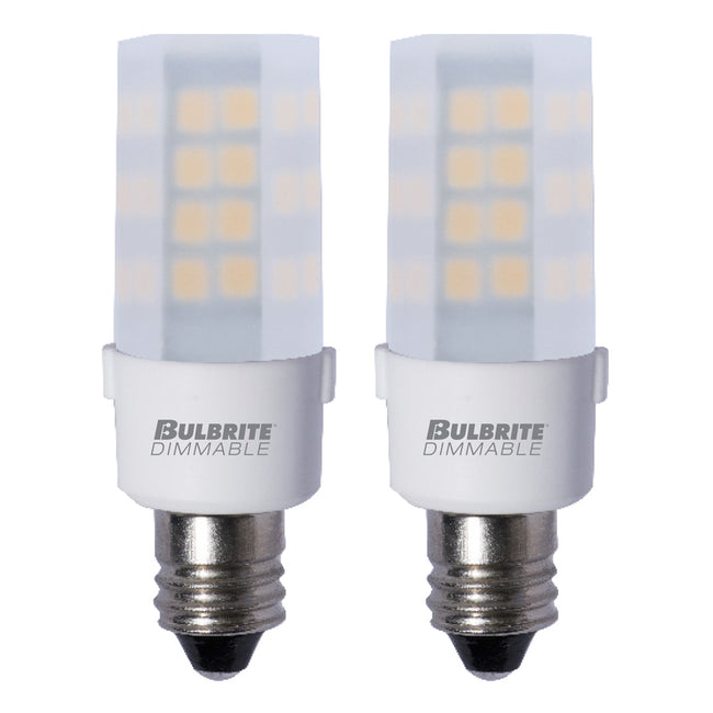 770585 - Dimmable Frost T6 LED Candelabra Light Bulb - 4.5 Watt - 3000K - 2 Pack
