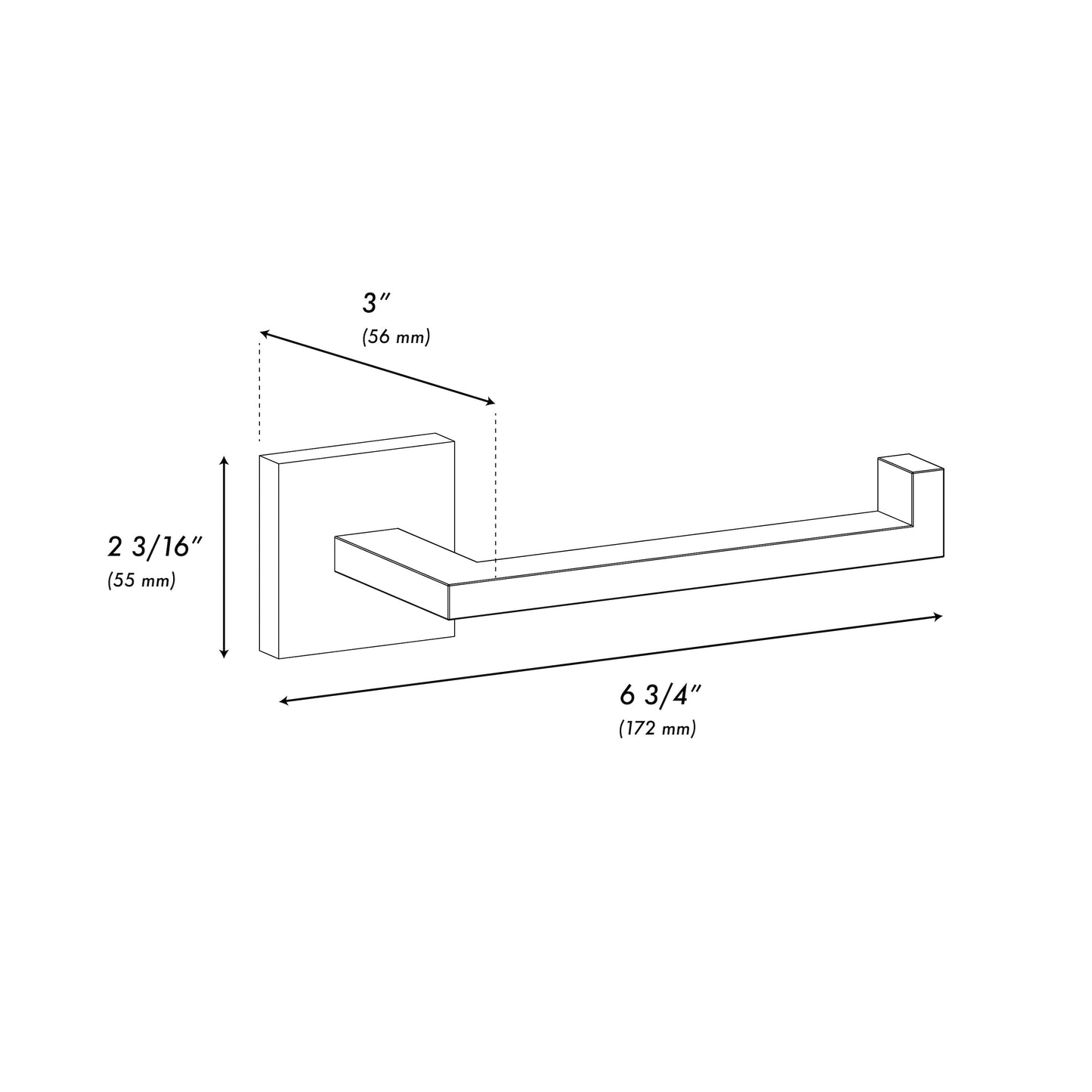 RBCN1-TP-BN - Rubicon Toilet Paper Holder in Brushed Nickel