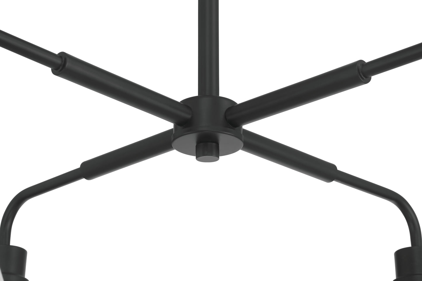 61124-FB - Pleated 4 Light 30" Wide Chandelier - Flat Black