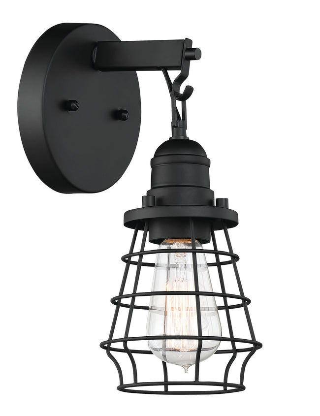 50601-FB - Thatcher 1 Light 11" High Wall Sconce - Flat Black