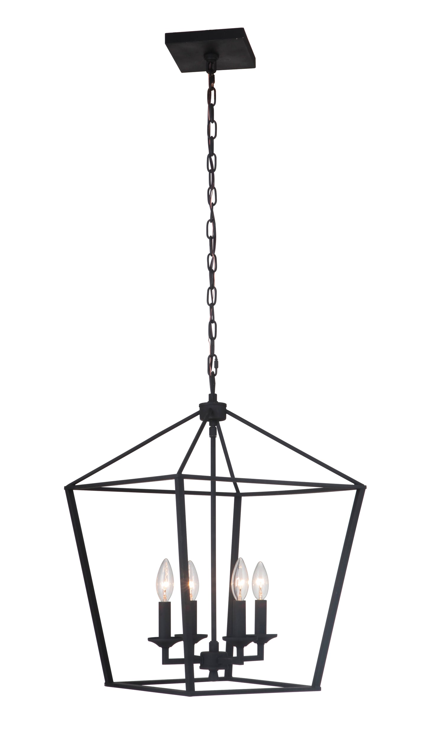 52935-FB - Flynt 4 Light 16" Wide Foyer Light - Flat Black