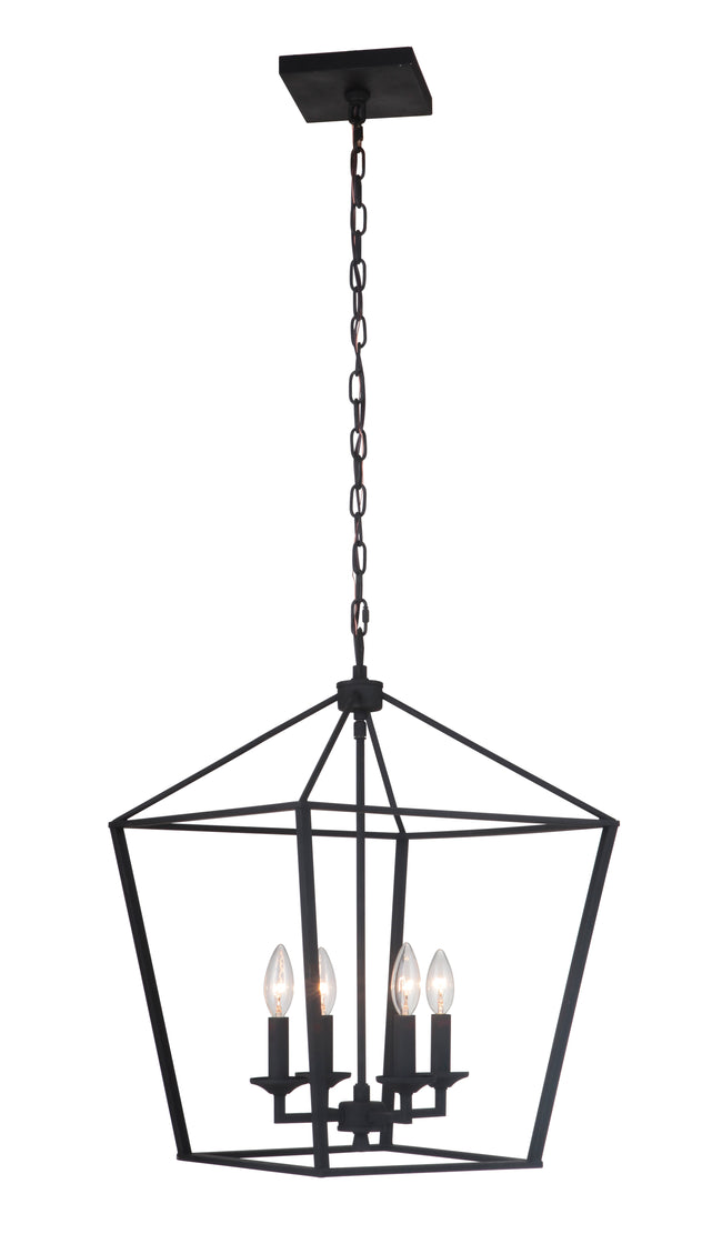 52935-FB - Flynt 4 Light 16" Wide Foyer Light - Flat Black