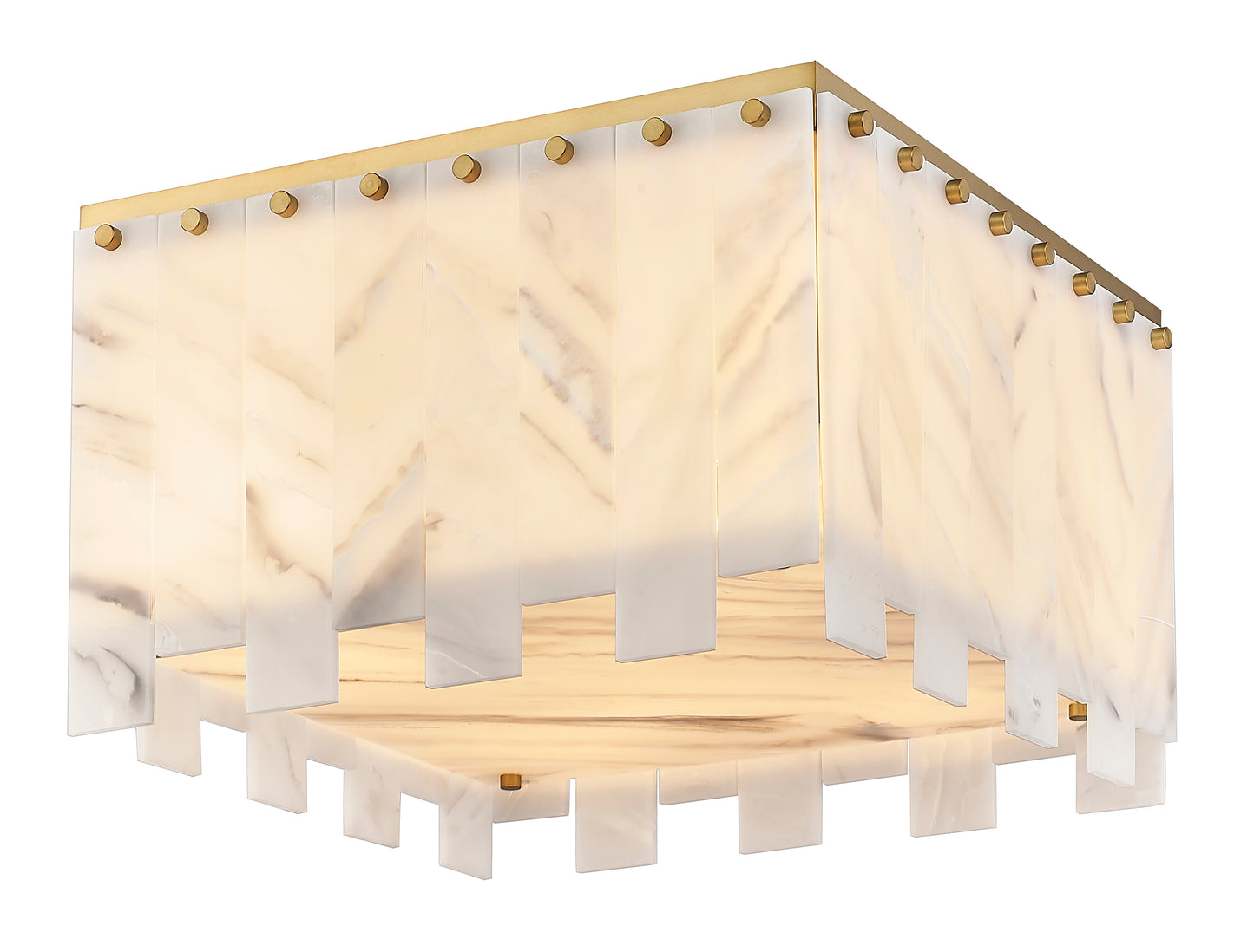 345F17-RB - Viviana 6 Light Flush 18" Mount - Rubbed Brass