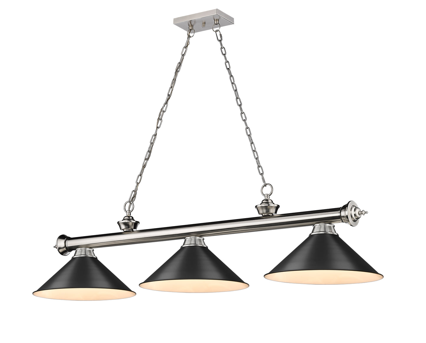 2306-3BN-MB15 - Cordon 3 Light 57" Billiard - Brushed Nickel