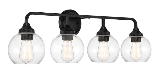 56204-FB - Glenda 4 Light 32" Wide Vanity Light - Flat Black