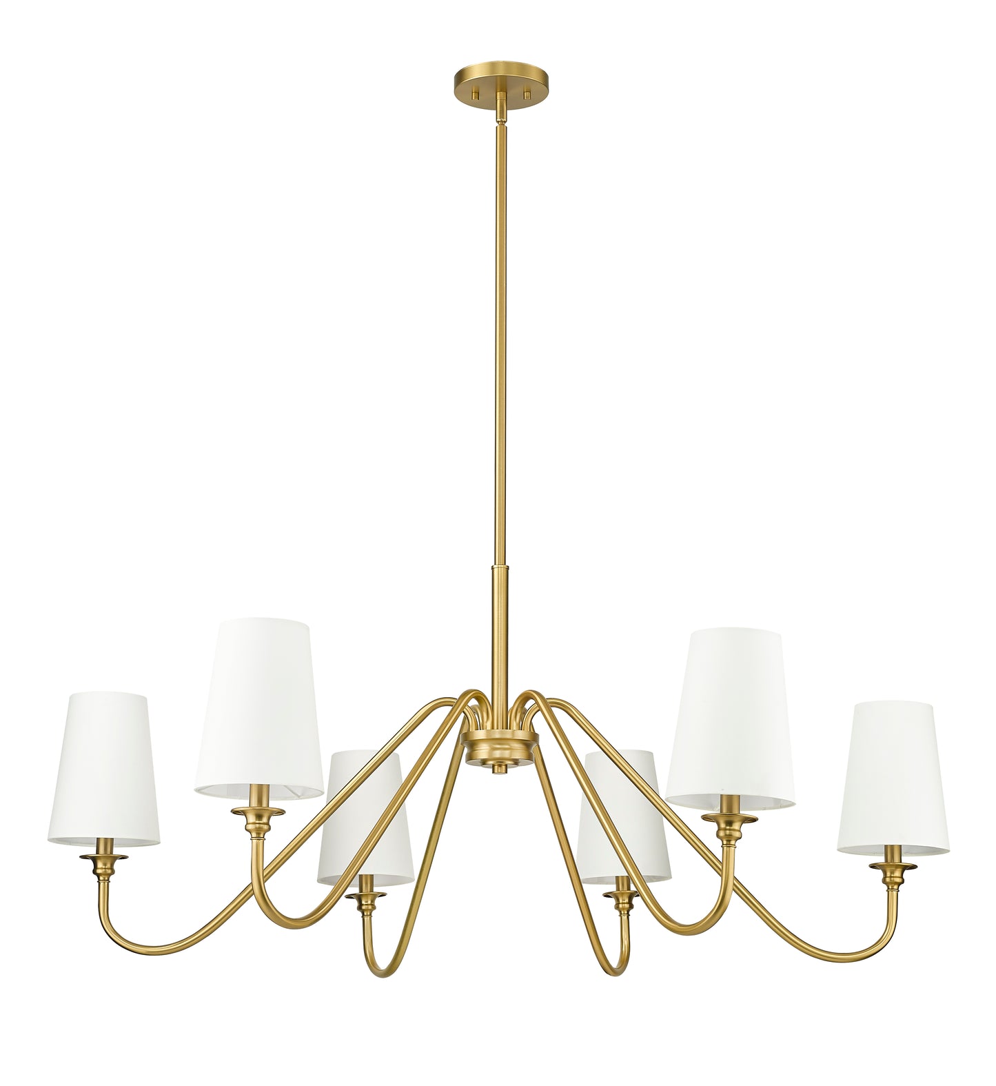 7509-6-46MGLD - Gianna 6 Light 46" Chandelier - Modern Gold