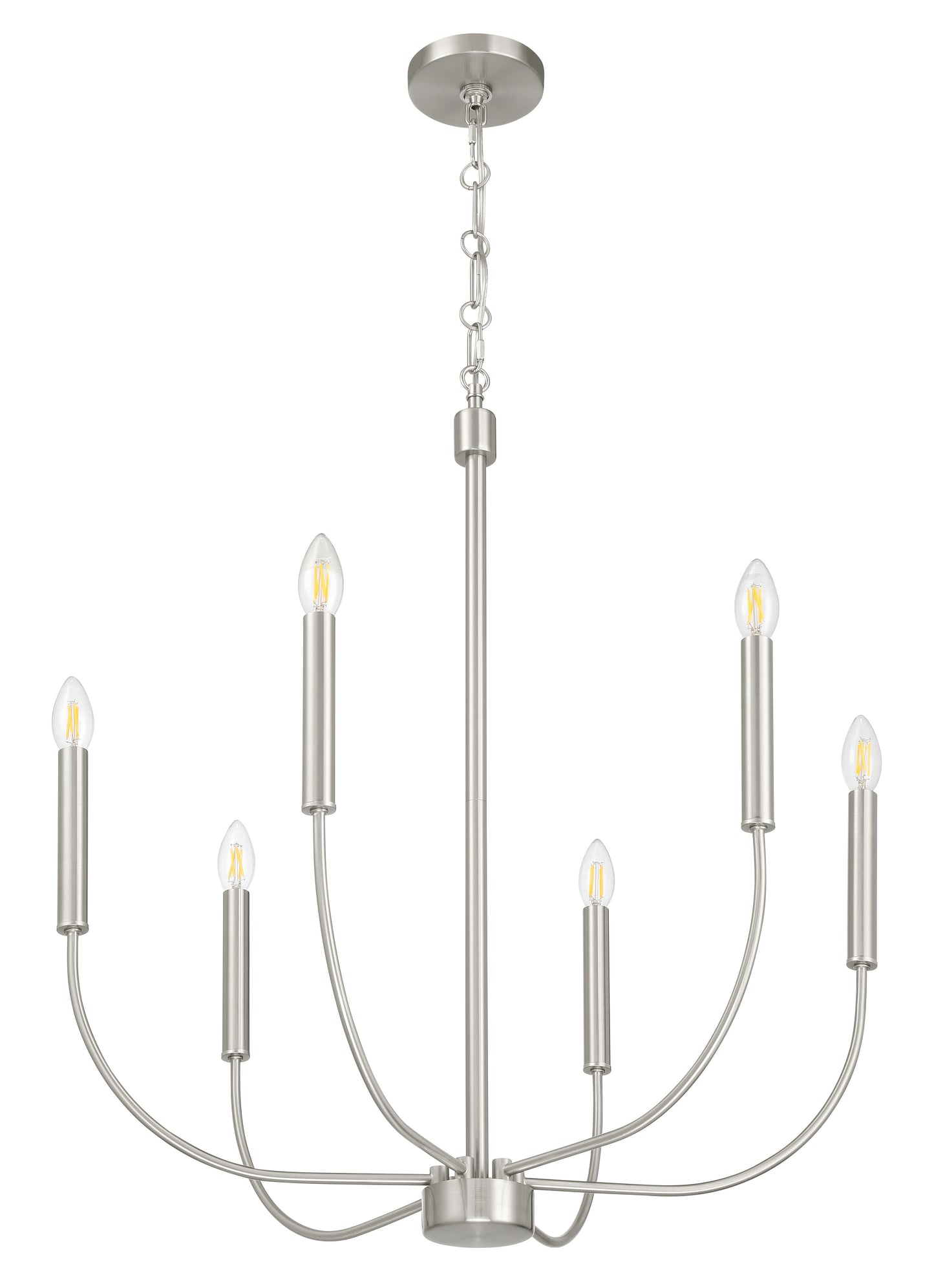 59826-BNK - Traci 6 Light 26" Wide Chandelier - Brushed Nickel