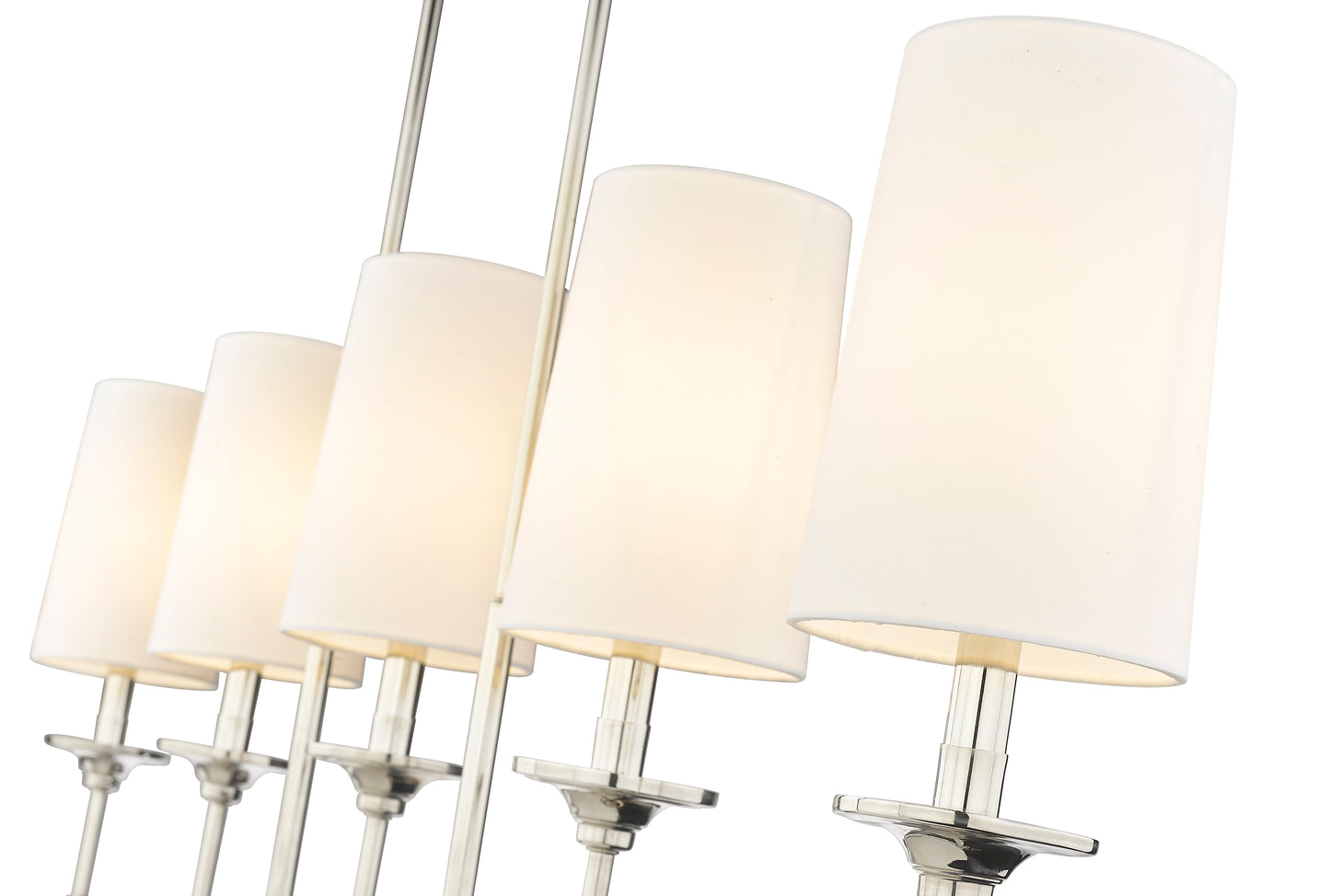 3033-5L-PN - Emily 5 Light Linear 51" Chandelier - Polished Nickel