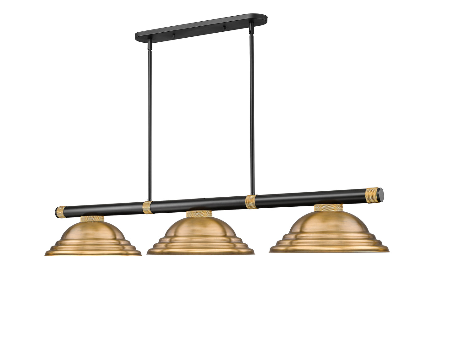 3050-3MB-RB-SRB - Vanguard 3 Light 59" Billiard - Matte Black / Rubbed Brass