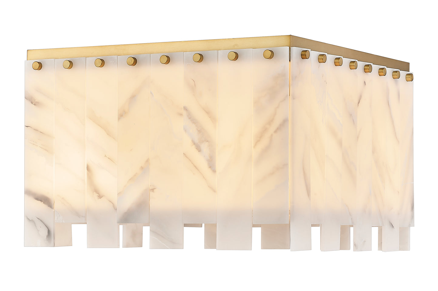 345F17-RB - Viviana 6 Light Flush 18" Mount - Rubbed Brass