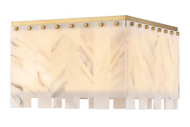 345F17-RB - Viviana 6 Light Flush 18" Mount - Rubbed Brass