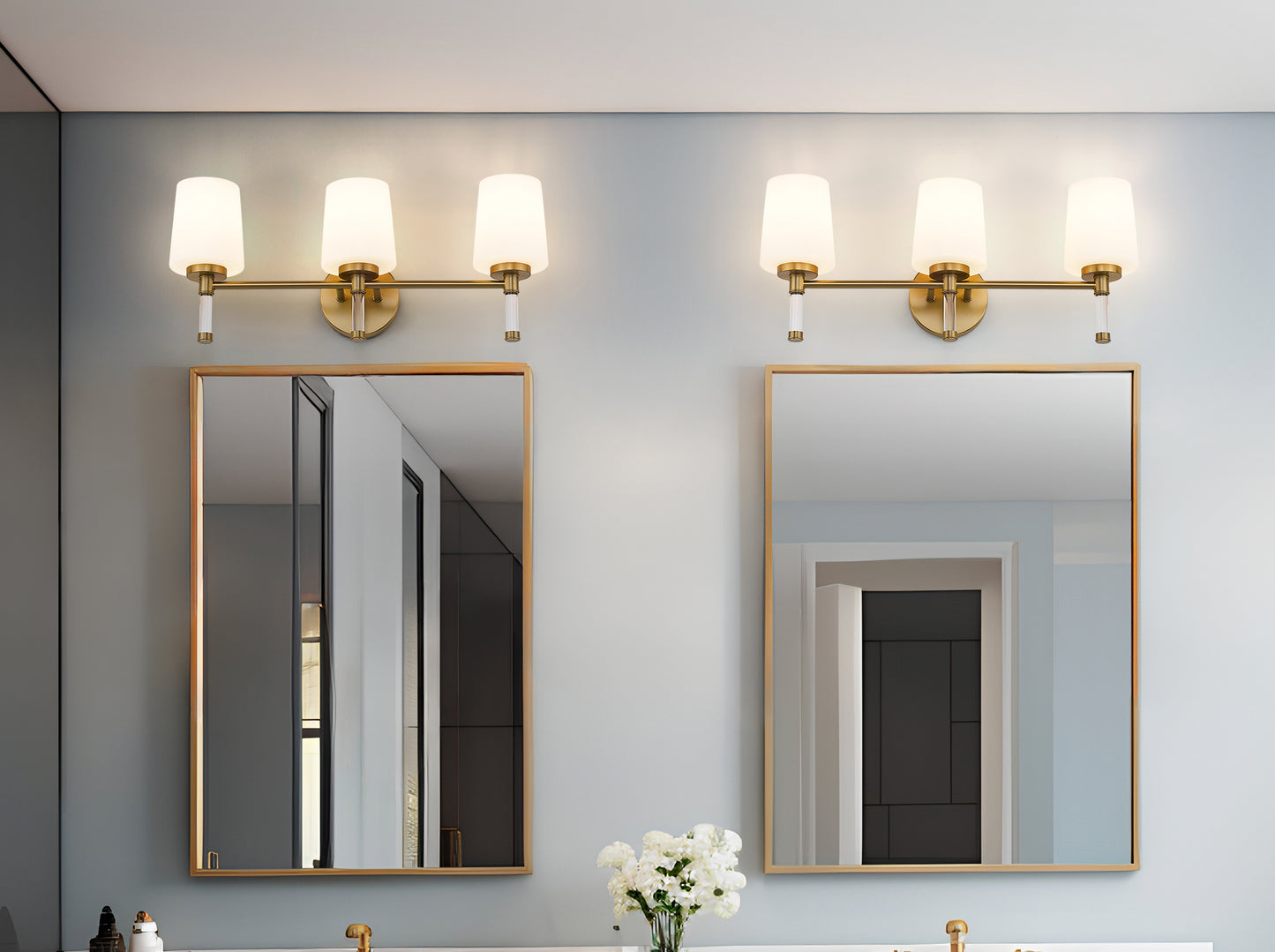 7700-3V-MGLD - Henri 3 Light 24" Vanity - Modern Gold
