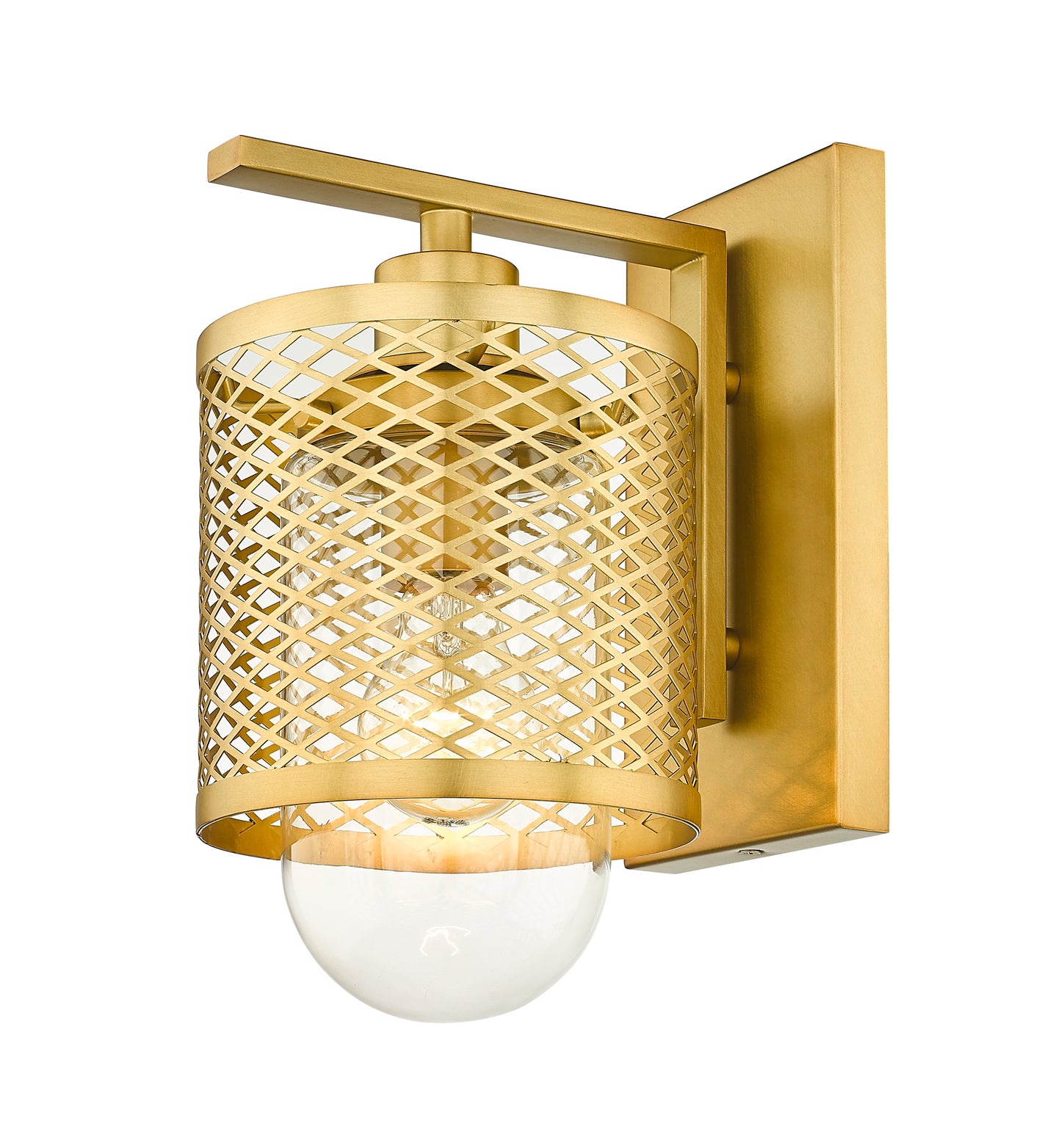 3037-1S-RB - Kipton 1 Light Wall 11" Sconce - Rubbed Brass