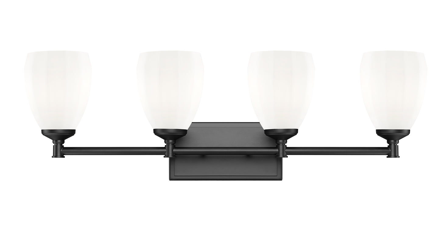 7004-4V-MB - Oren 4 Light 31" Vanity - Matte Black