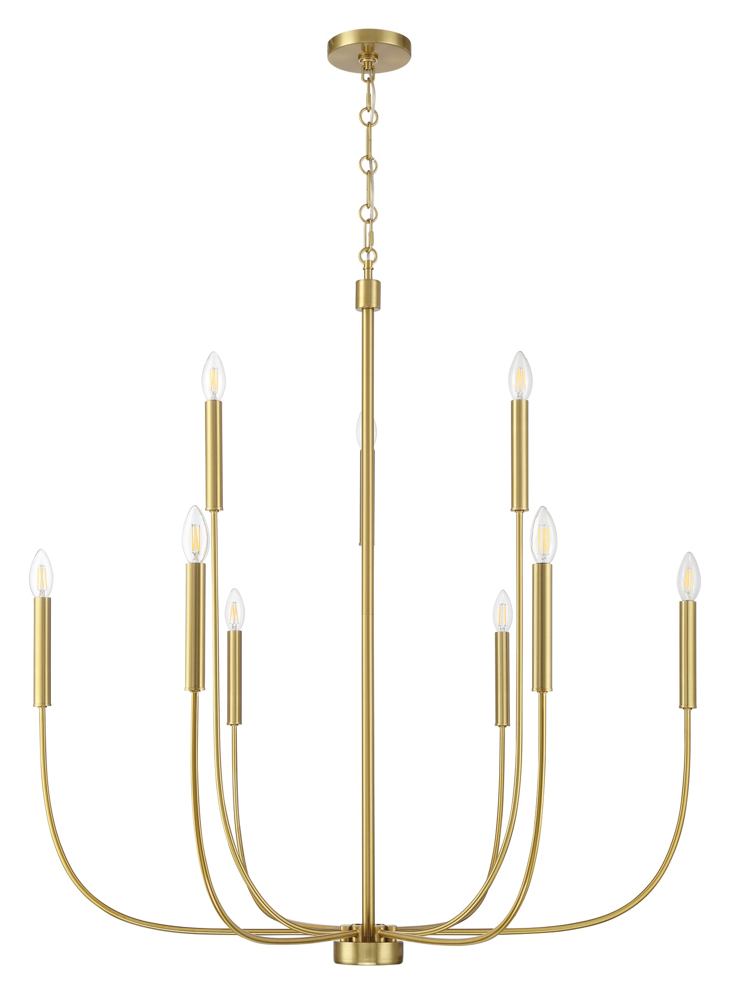59829-SB - Traci 9 Light 37" Wide Chandelier - Satin Brass