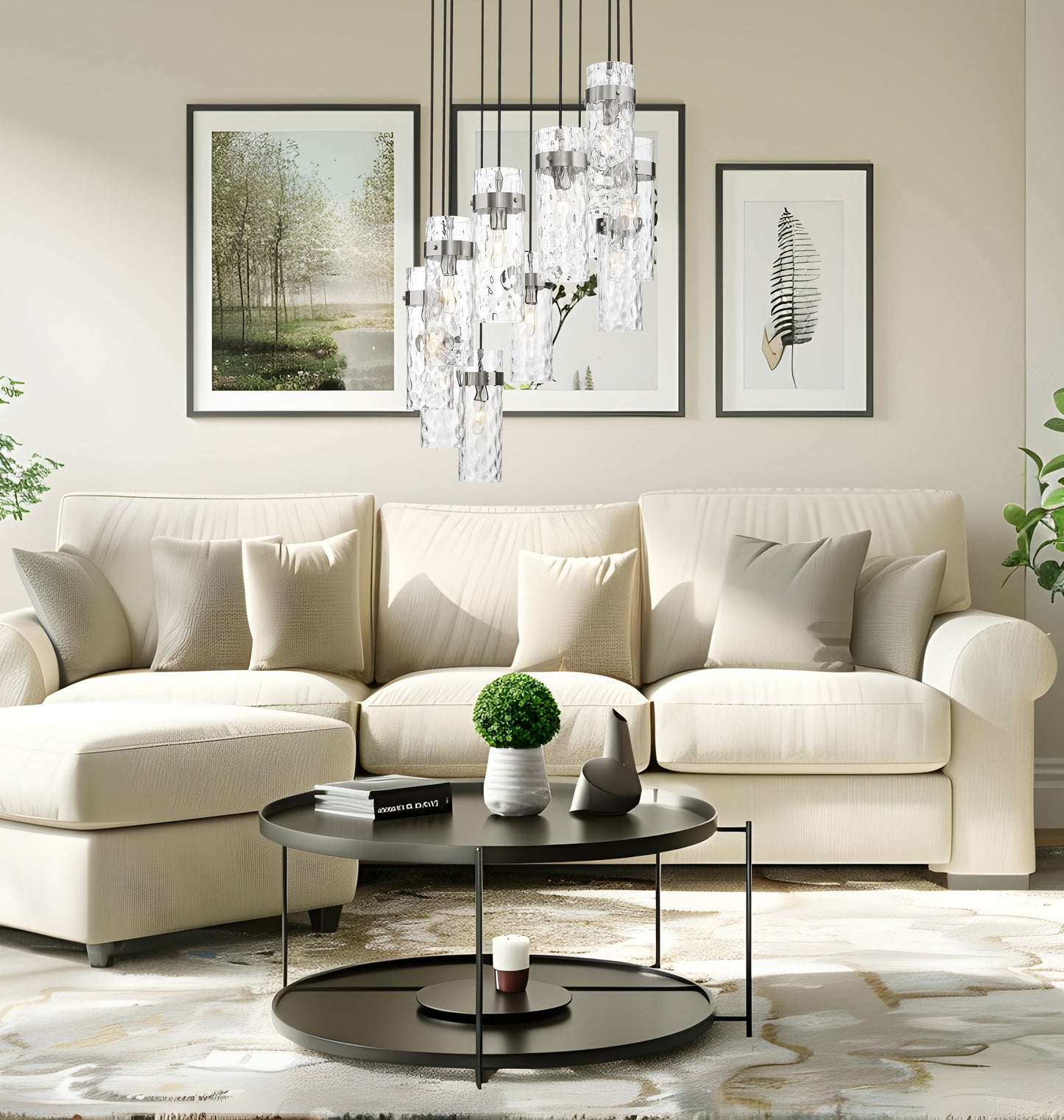 7002P5-11R-BN - Fontaine 11 Light 26" Chandelier - Brushed Nickel