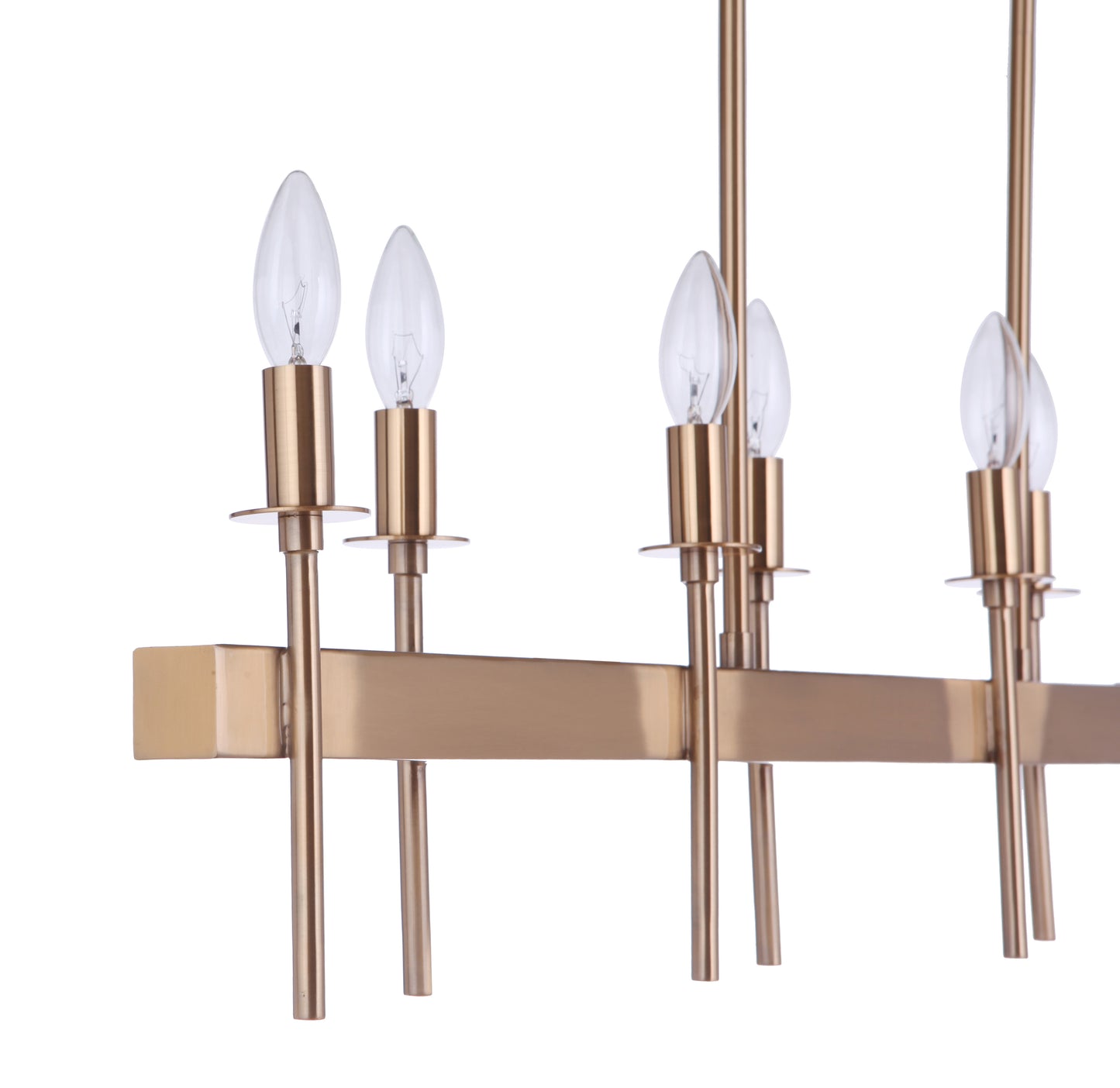 54378-SB - Larrson 8 Light 4.75" Wide Island Light - Satin Brass