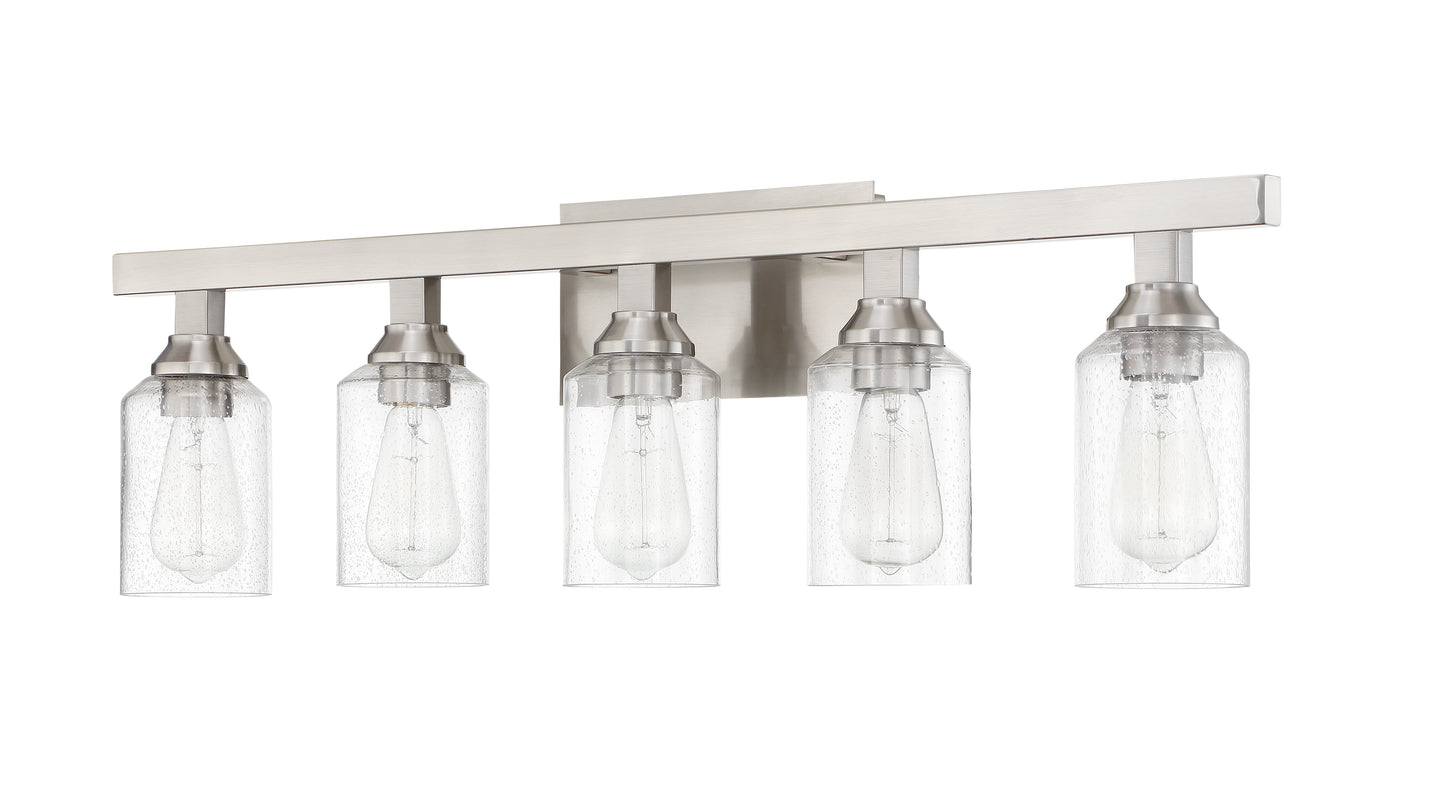 53105-BNK - Chicago 5 Light 36" Wide Vanity Light - Brushed Nickel