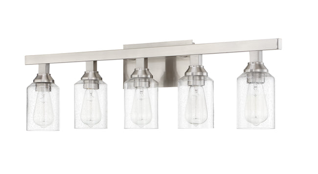 53105-BNK - Chicago 5 Light 36" Wide Vanity Light - Brushed Nickel