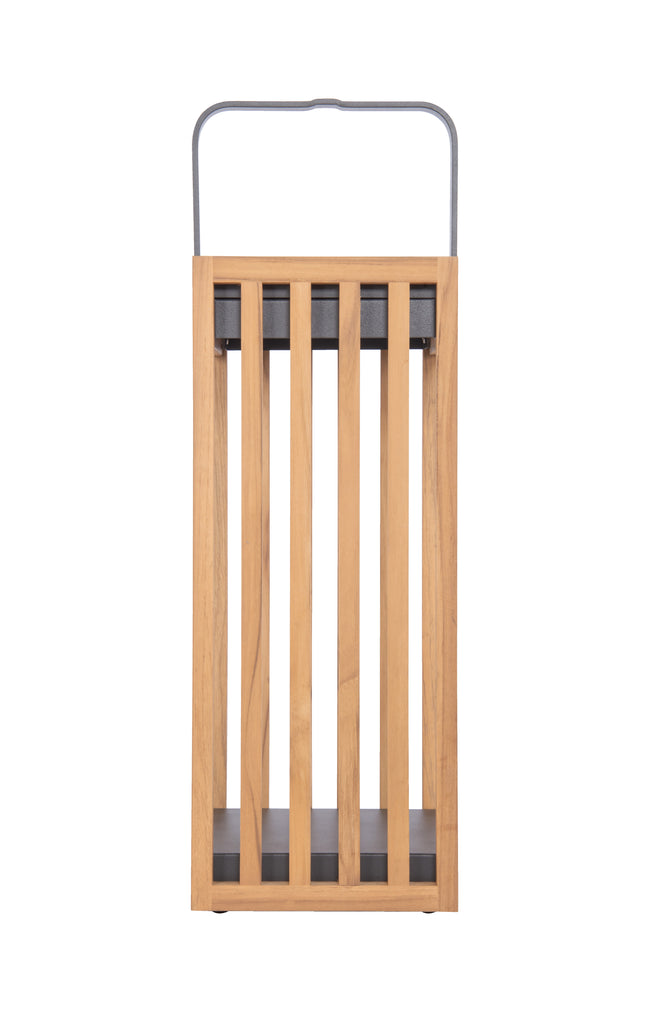 86298TKTG-OTR - Teak 1 Light 20" High LED Rechargeable Lamp - Teak / Textured Grey