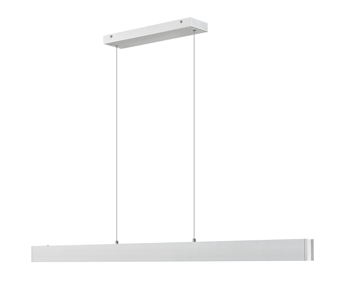 1016-55L-BN-LED - Hudson 1 Light Linear 55" Chandelier - Brushed Nickel