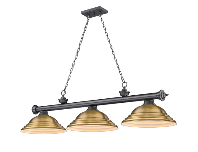 2306-3BP-SRB - Cordon 3 Light 58" Billiard - Bronze Plate