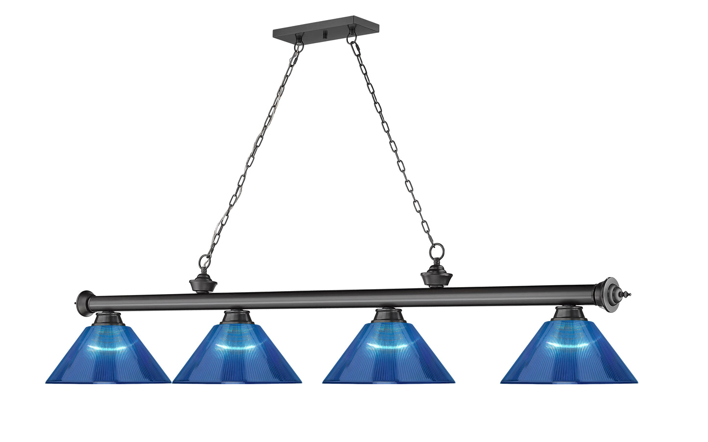 2306-4BP-ARDB - Cordon 4 Light 81" Billiard - Bronze Plate