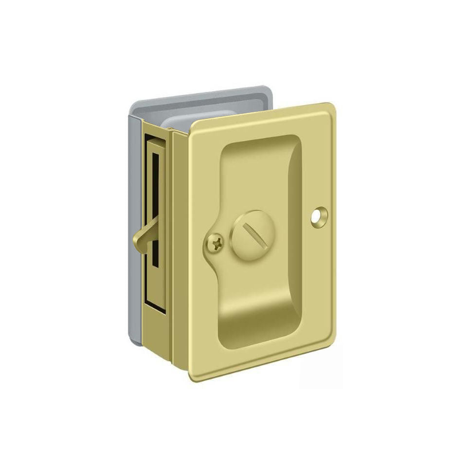 Heavy Duty 2-1/2" x 3-1/4" Pocket Door Lock