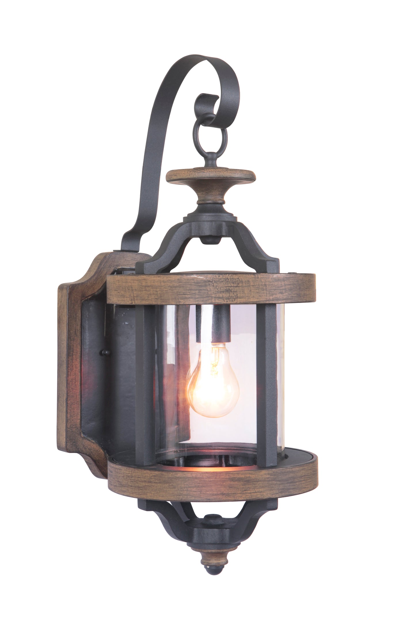 Z7914-TBWB - Ashwood 1 Light 22" High Outdoor Wall Lantern - Textured Black / Whiskey Barrel