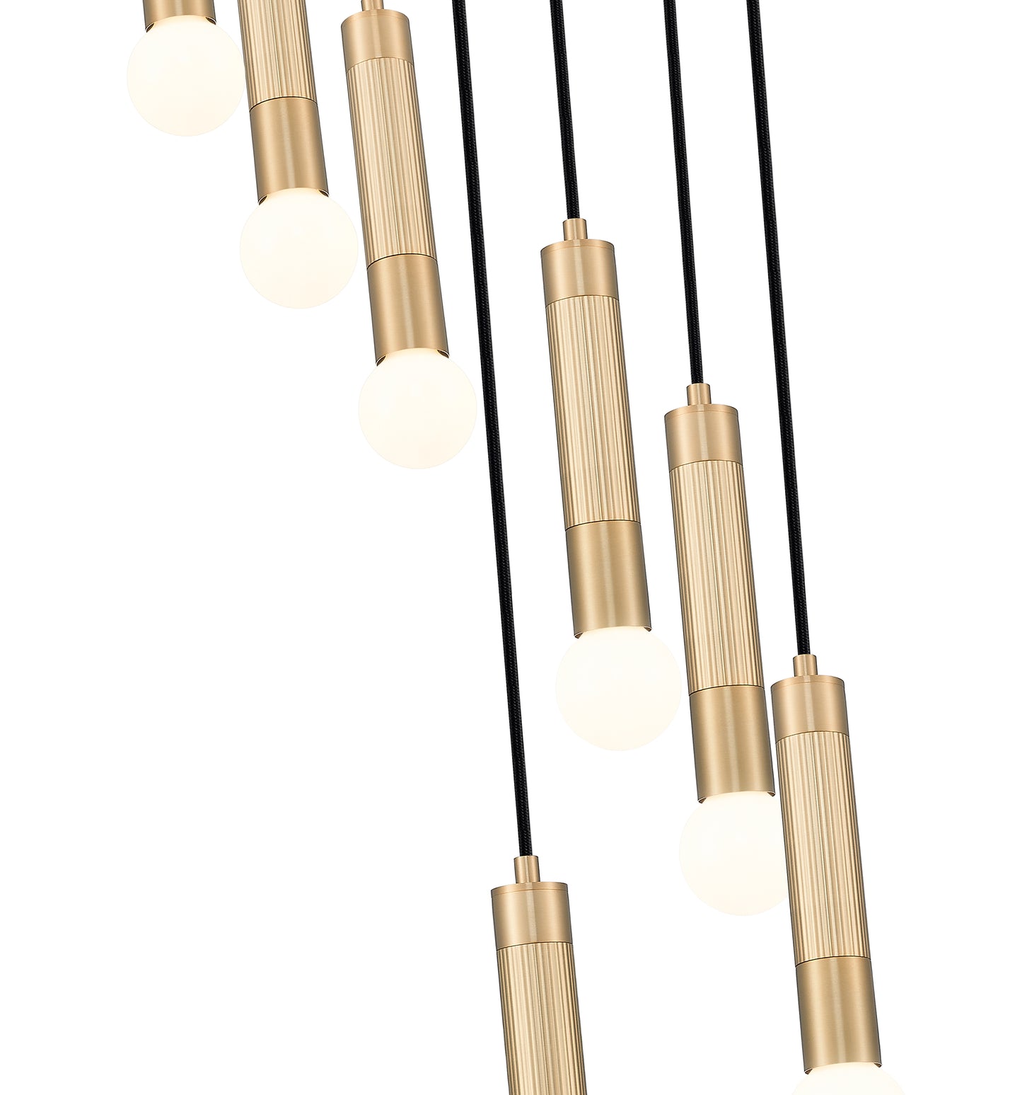 1956P-7R-MGLD - Stari 7 Light 18" Chandelier - Modern Gold