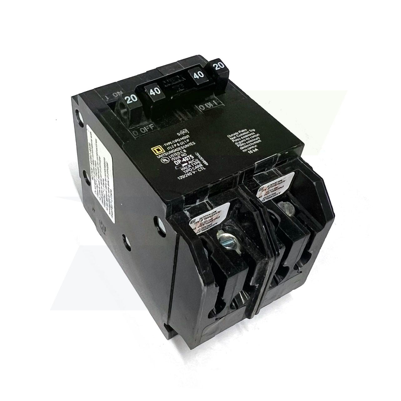 HOMT2020240 - 3-Pole Quad Tandem Plug-In Circuit Breaker - 120/240V, 2x20A & 1x40A