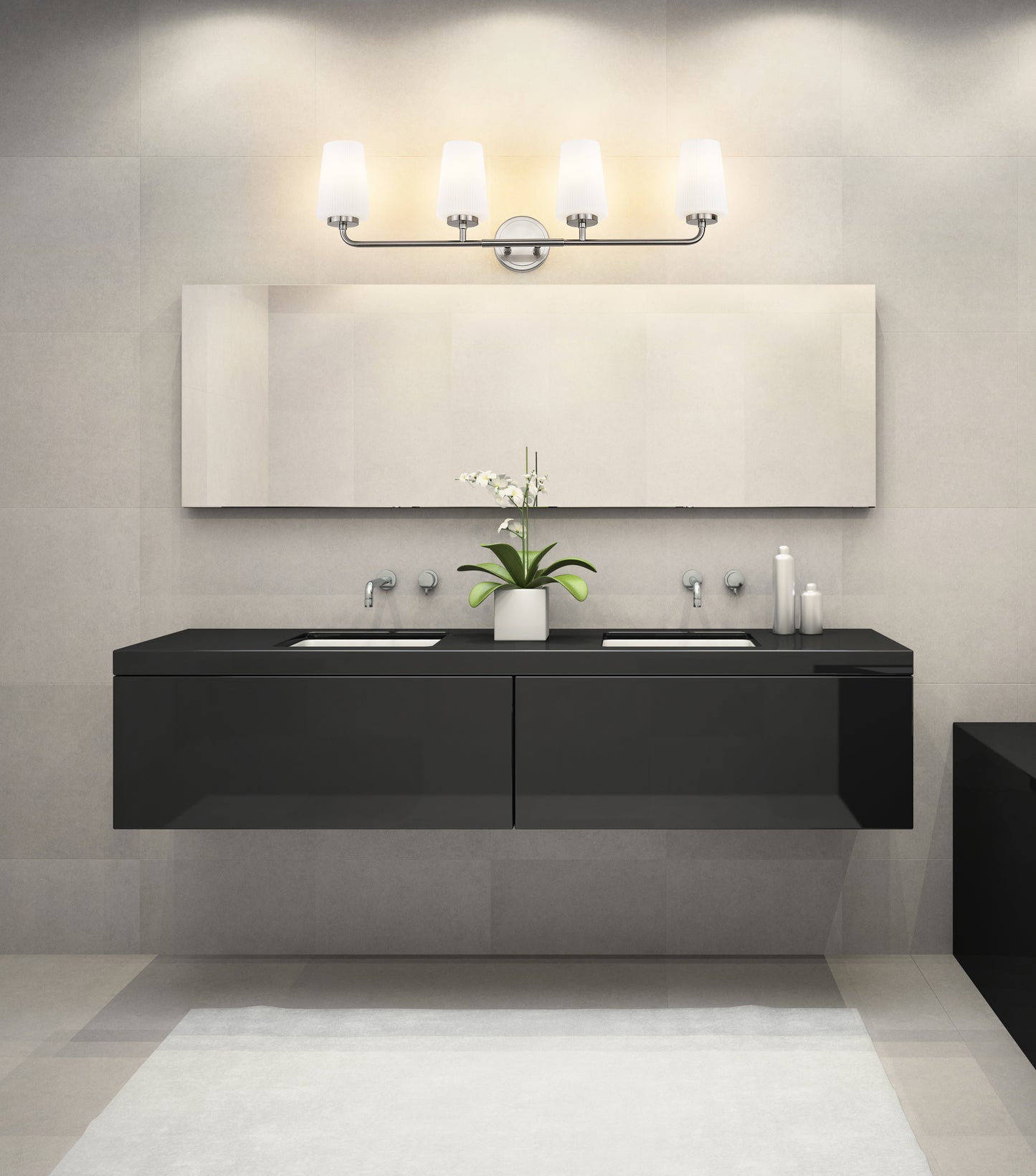 7005-4V-BN - Montford 4 Light 32" Vanity - Brushed Nickel