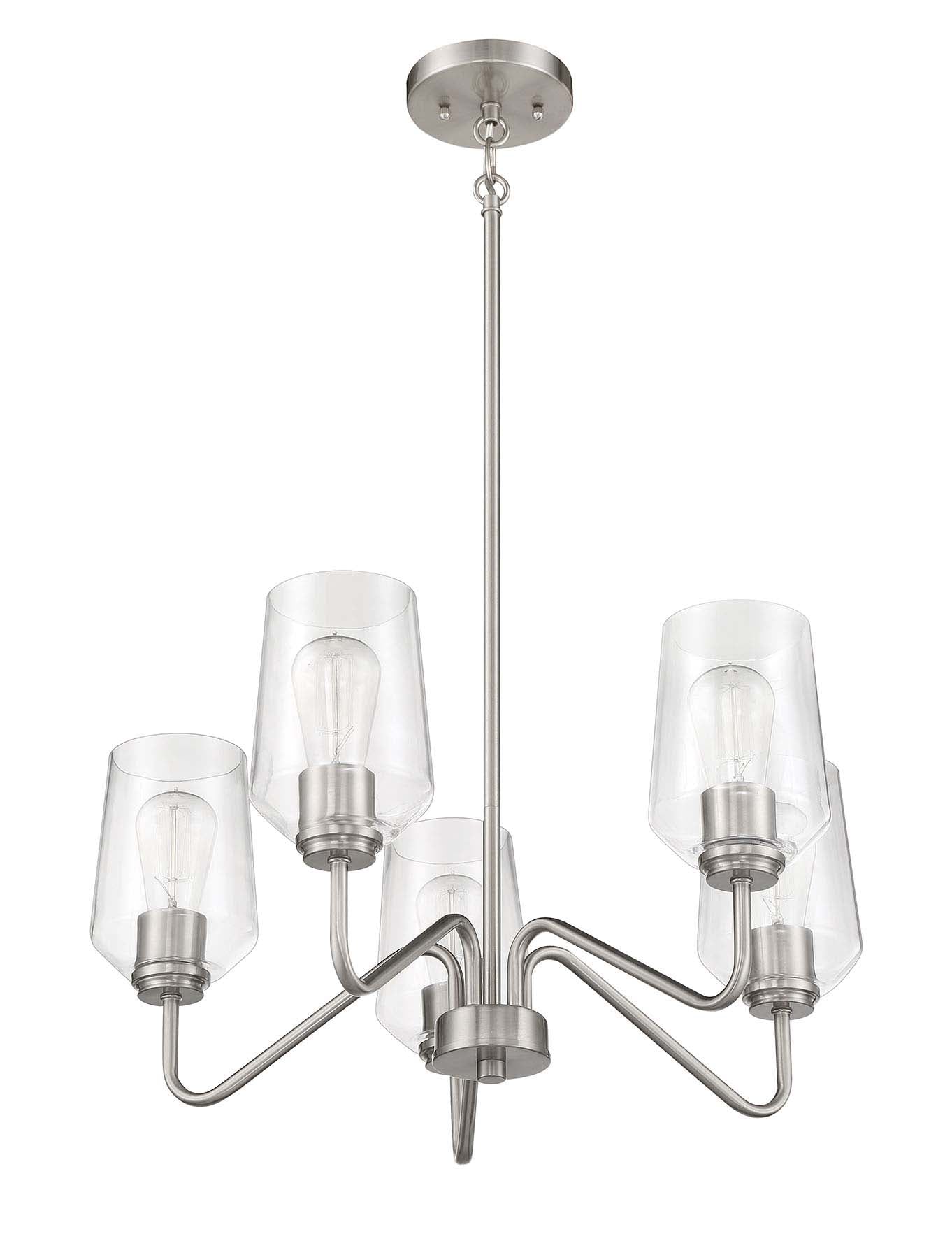 56125-BNK - Shayna 5 Light 23" Wide Chandelier - Brushed Nickel