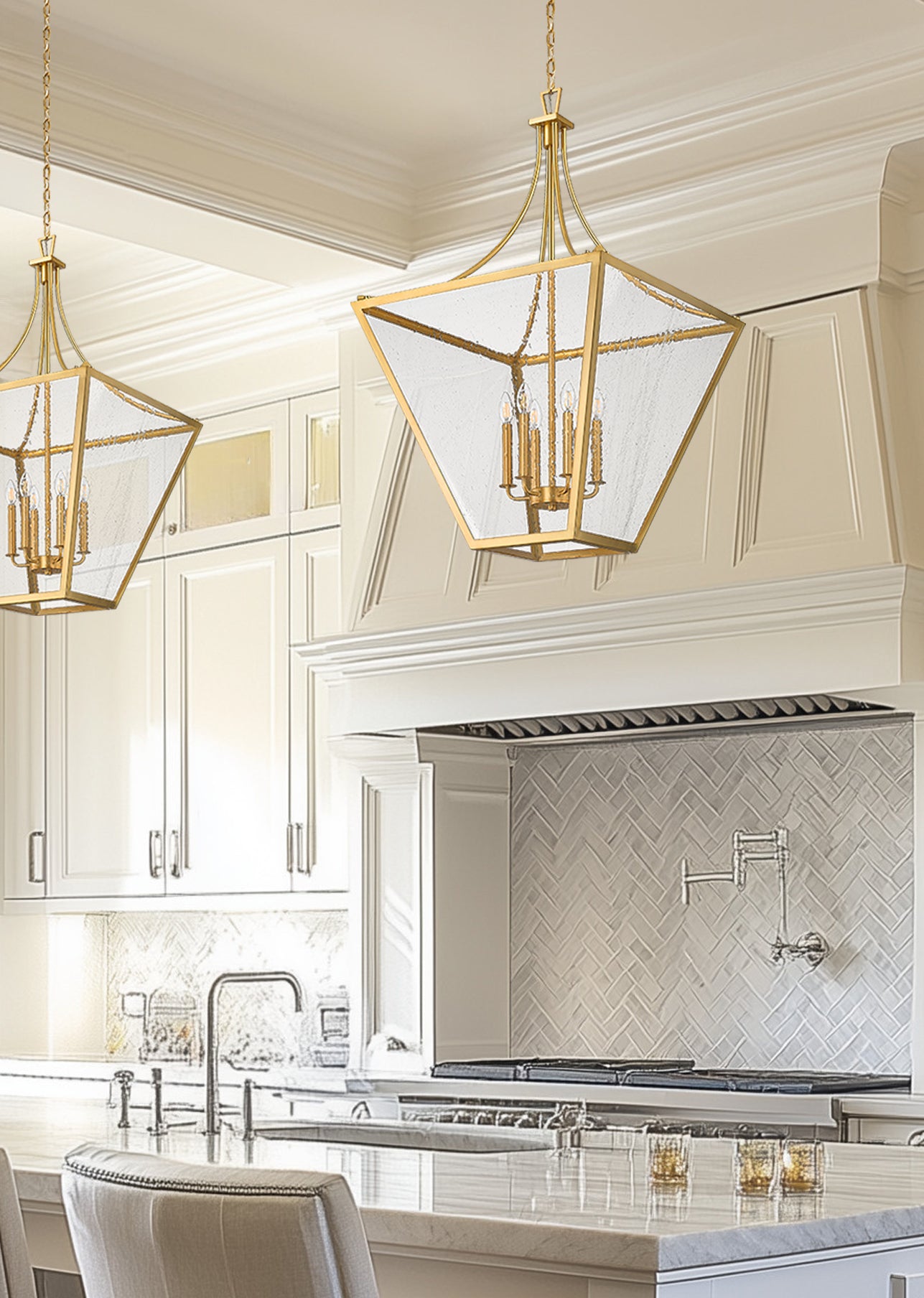 1961-6RB - Montalcino 6 Light 26" Chandelier - Rubbed Brass