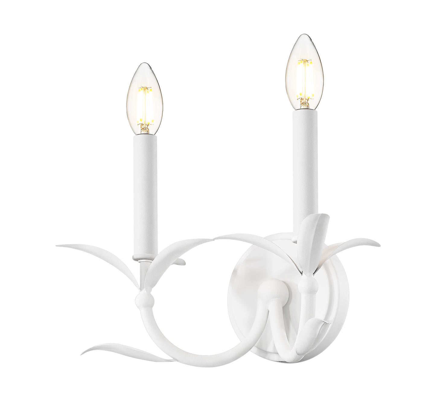 830-2S-TXWH - Aslin 2 Light Wall 12" Sconce - Textured White