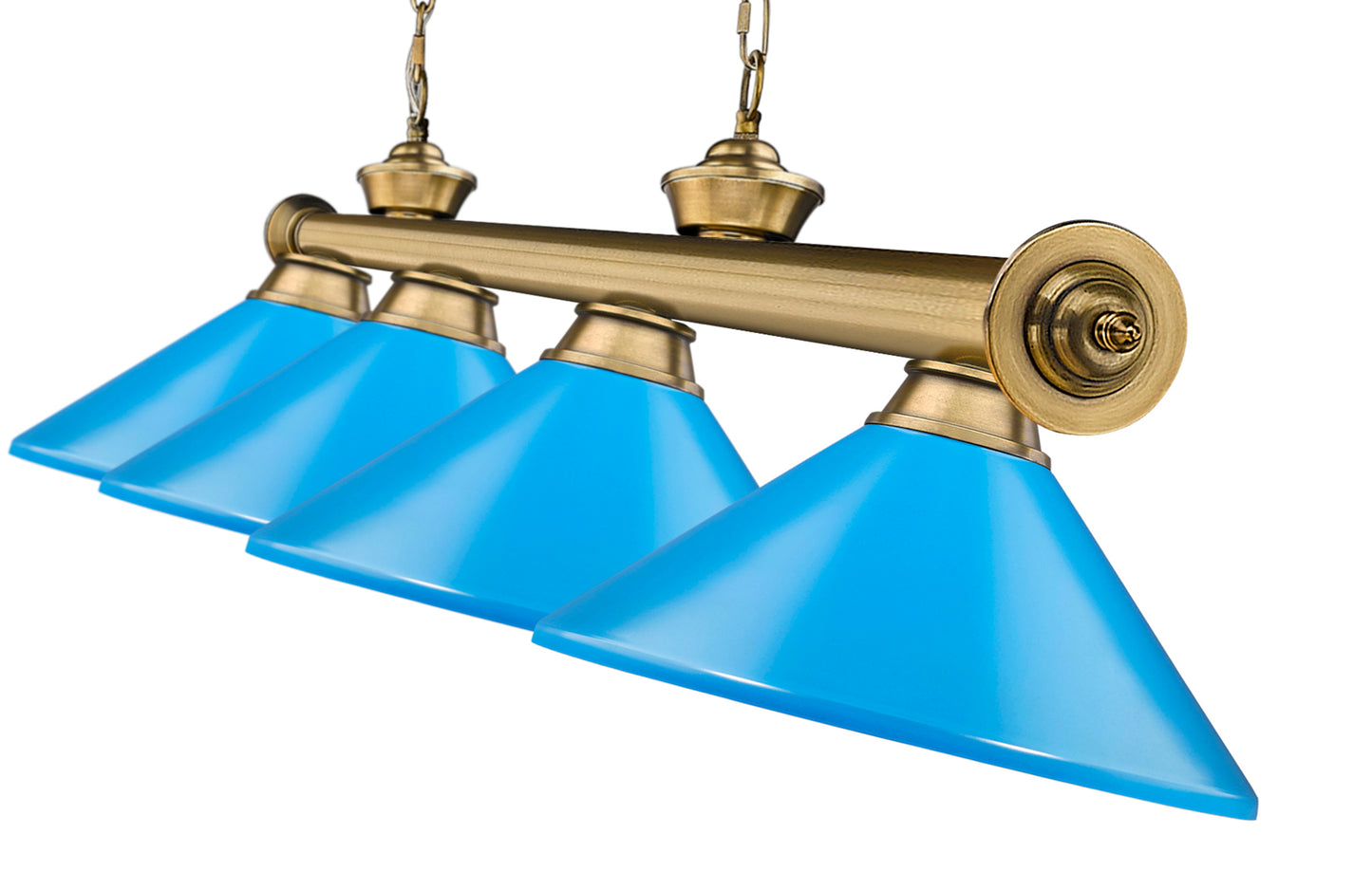 2306-4RB-MEB - Cordon 4 Light 82" Billiard - Rubbed Brass