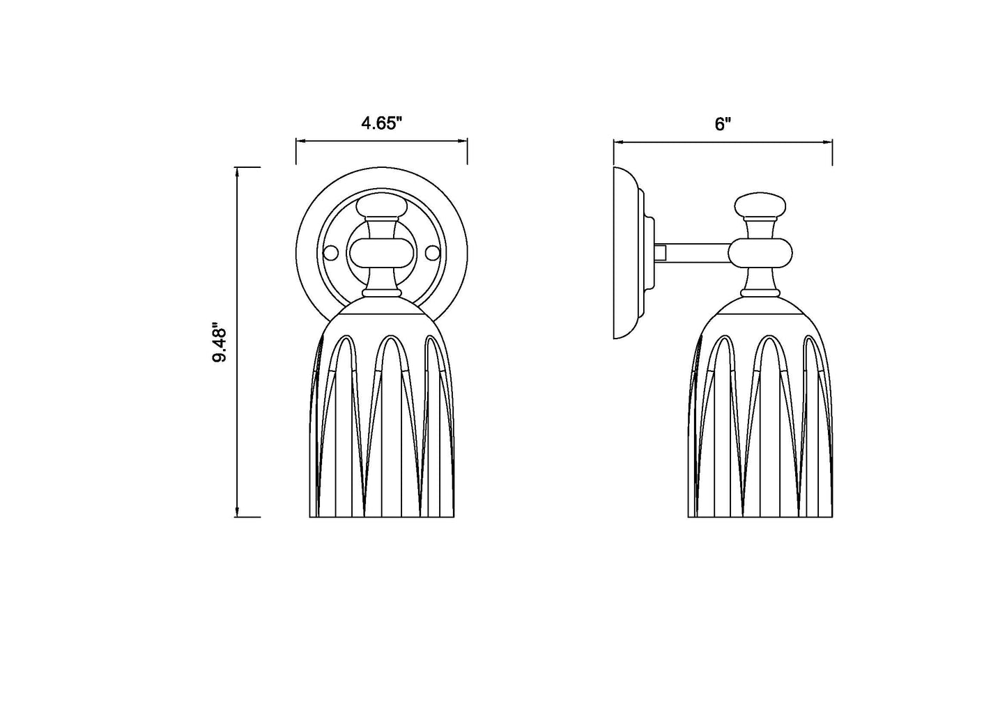 1102-1S-MGLD - Orion 1 Light Wall 10" Sconce - Modern Gold