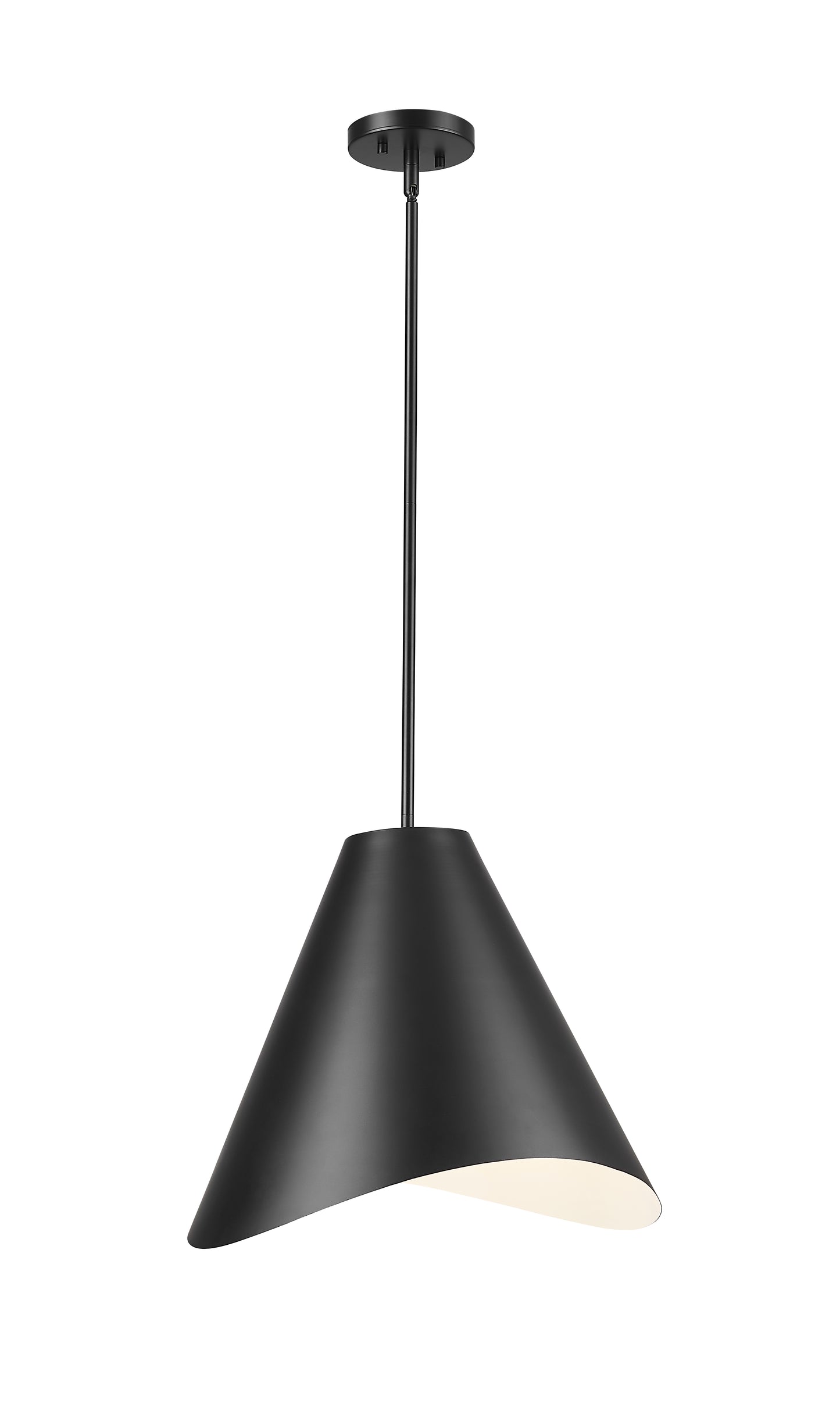 1952P18-MB - Aria 1 Light 18" Pendant - Matte Black