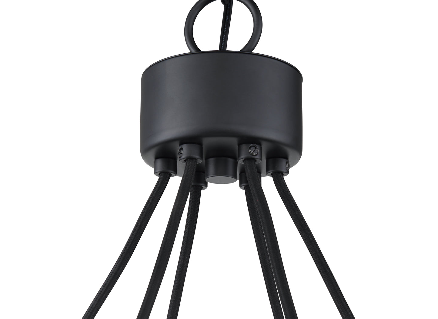 53326-FB - Que 6 Light 28" Wide Chandelier - Flat Black