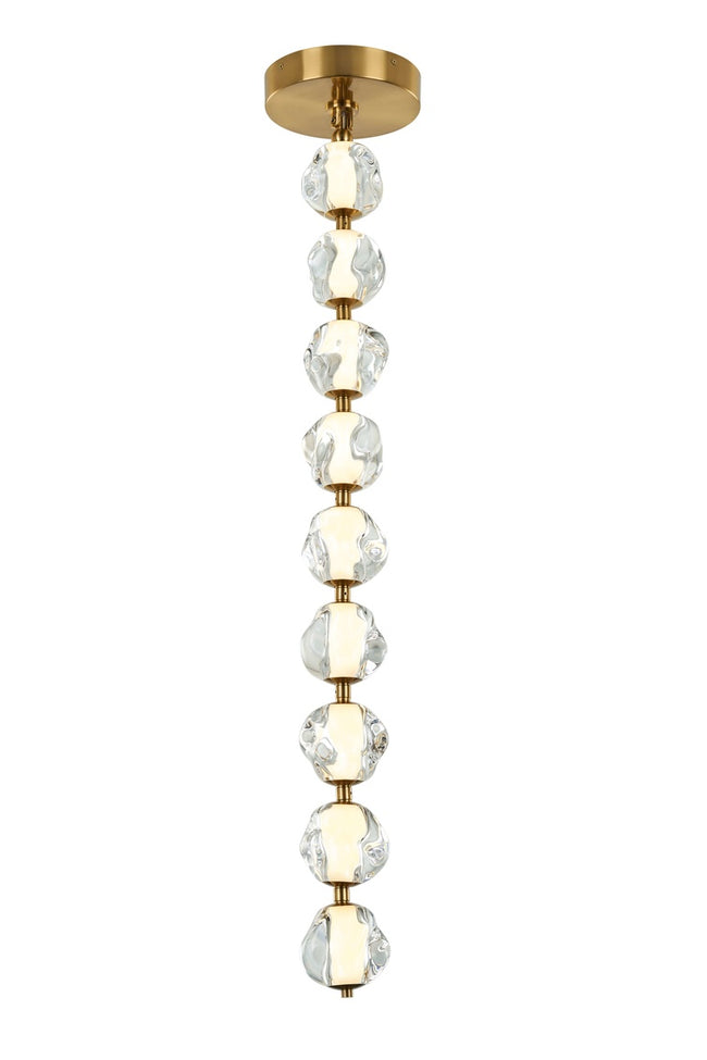 59492-SB-LED - Jackie 8.3" Wide Pendant - Satin Brass