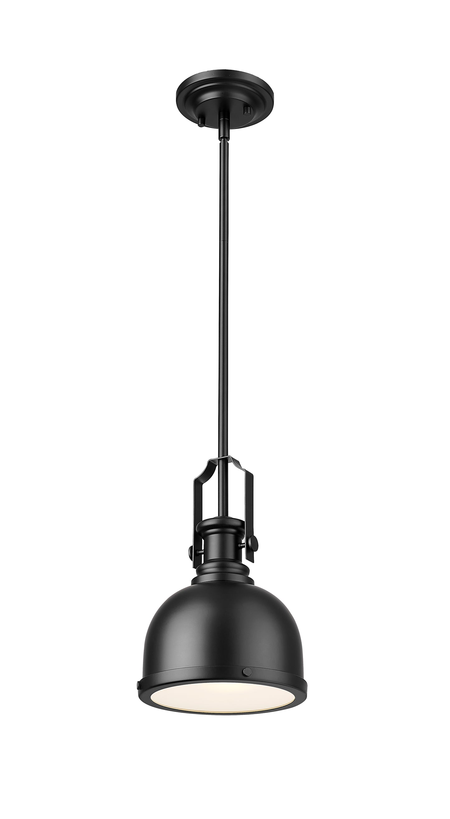 725MP-MB - Melange 1 Light 8" Pendant - Matte Black