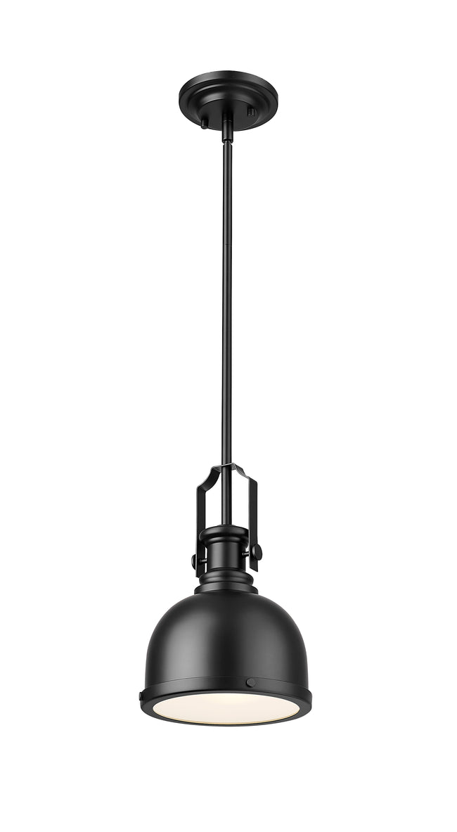 725MP-MB - Melange 1 Light 8" Pendant - Matte Black