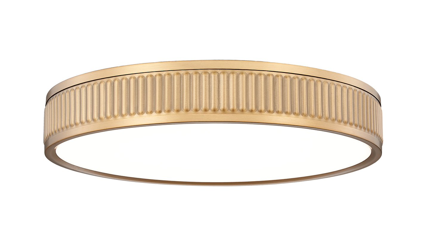 1013F16-MGLD-LED - Stari 1 Light Flush 17" Mount - Modern Gold