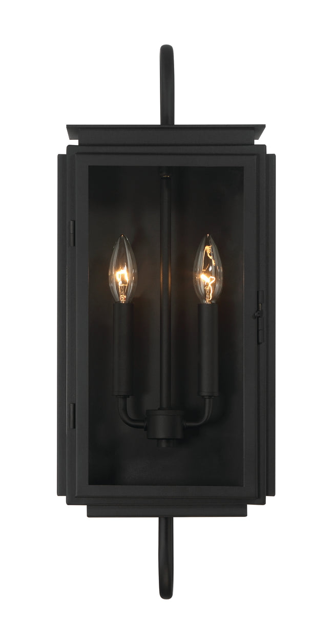 ZA7710-TB - Irving 2 Light 24" High Outdoor Wall Lantern - Textured Black