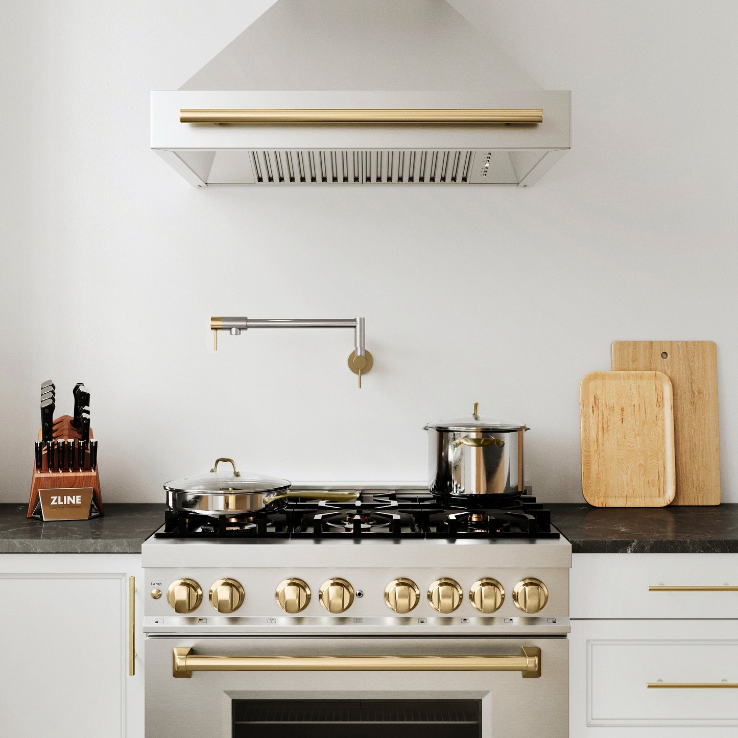 GEM-FPF-ZBNCB - Autograph Edition Gemini Pot Filler in Brushed Nickel and Champagne Bronze