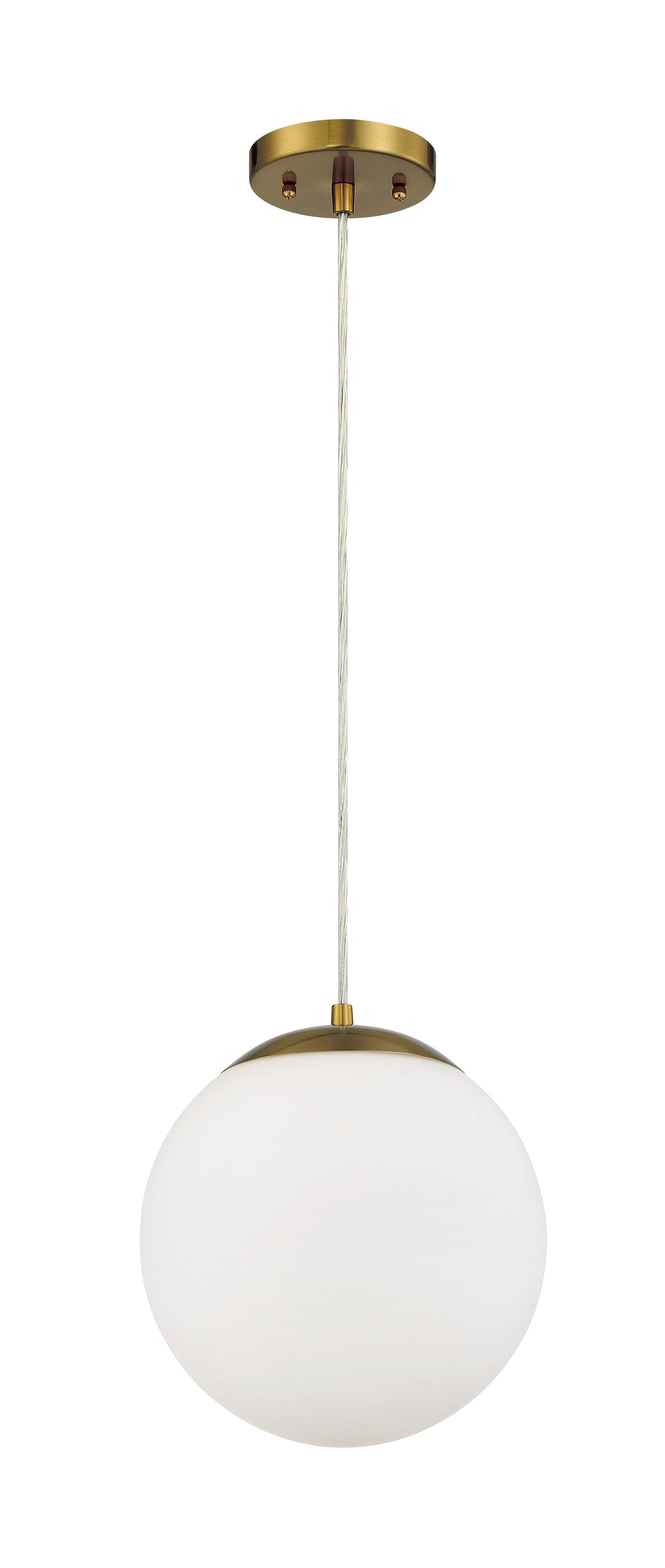 56891-SB-WG - Gaze 1 Light 10" Wide Pendant - Satin Brass