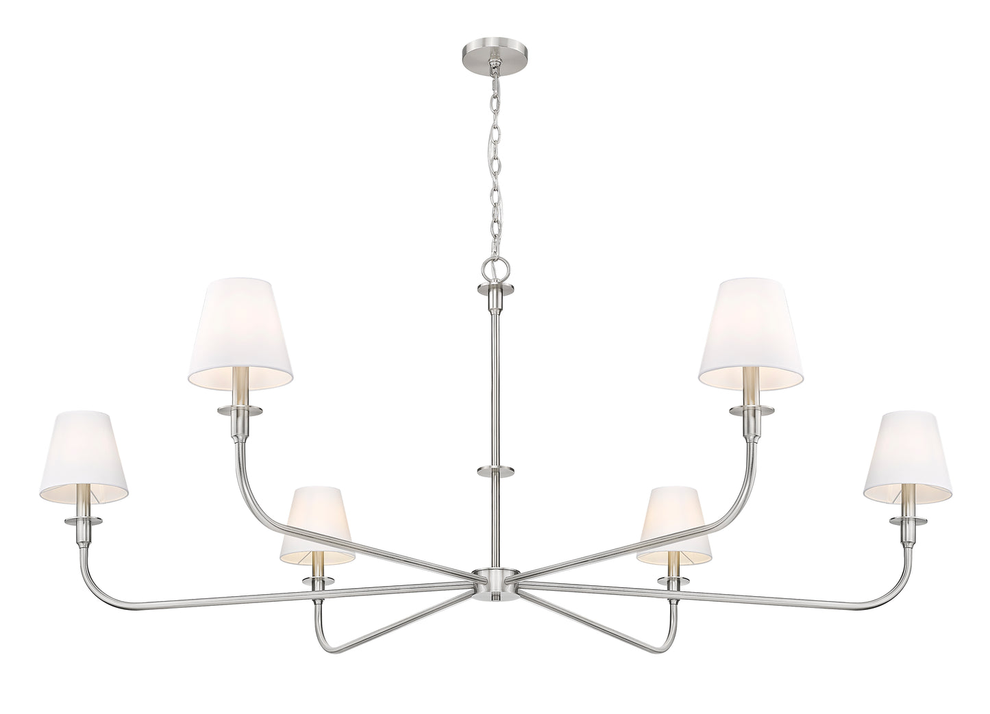3049-62BN - Tova 6 Light 66" Chandelier - Brushed Nickel